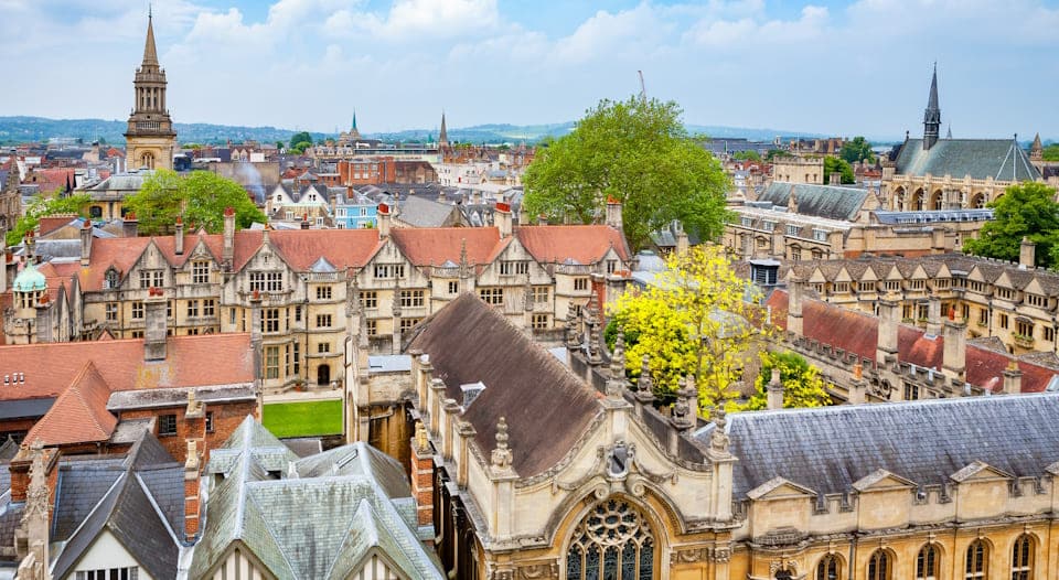 areal view of oxford